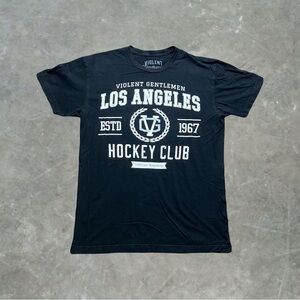 ☀️ Violent Gentlemen Hockey Club Los Angeles Graphic Tee Mens Small Black VGHC